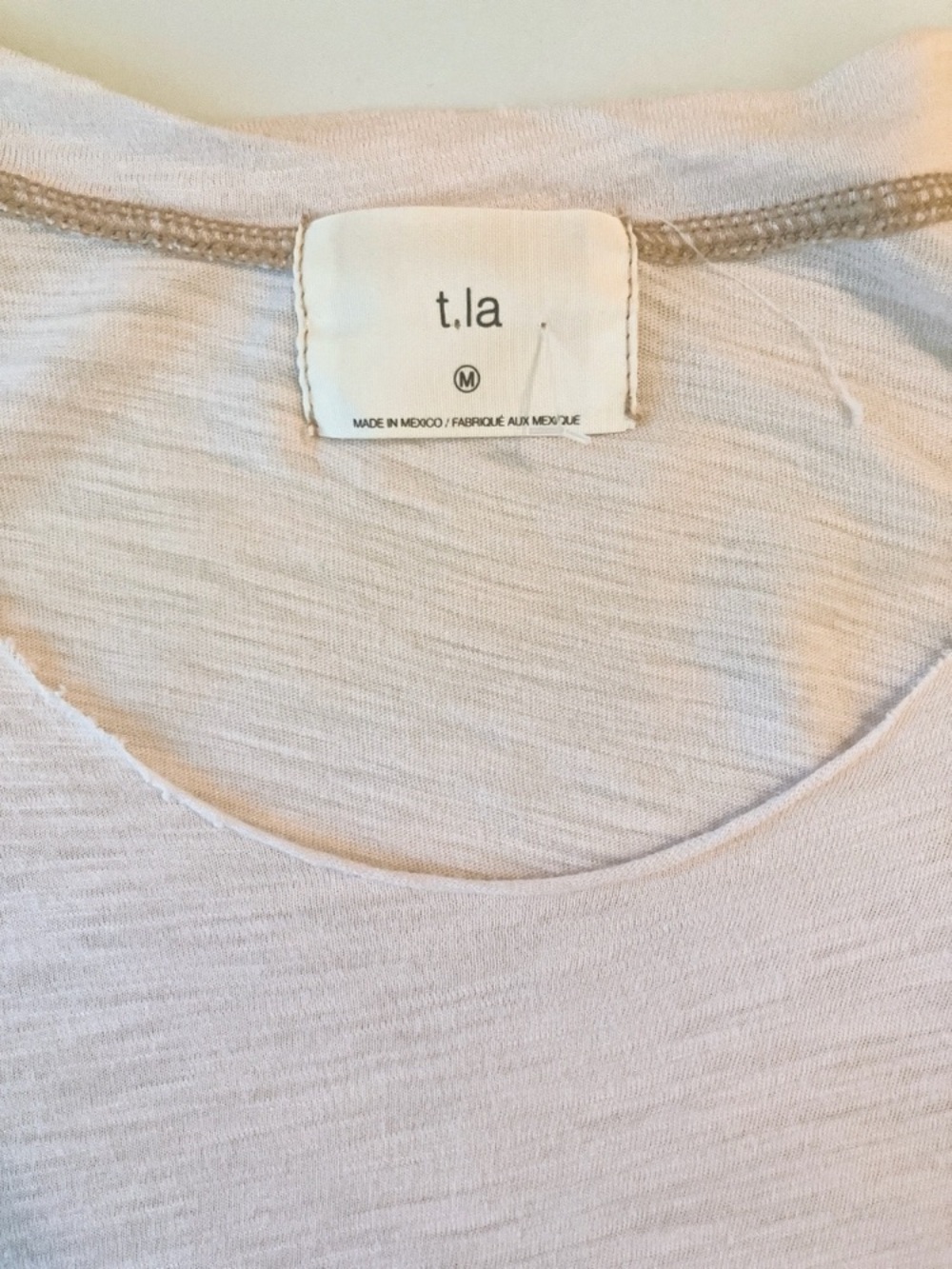 Anthropologie T.LA Blush Short-Sleeve Scoop Neck Dolman TShirt Oversized Medium - Picture 5 of 10